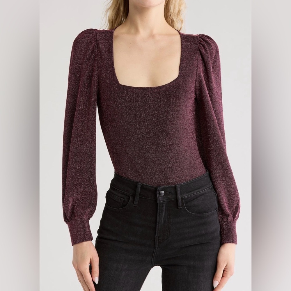 NWT Steve Madden Women's Sparkly Purple Bodysuit